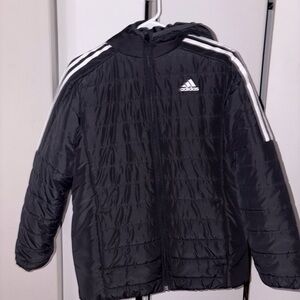 Adidas Charcoal Jacket with White Accents